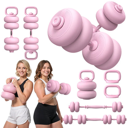 Merach 5-In-1 Dumbbell Set 4-45Lbs Adjustable, Weight Dual Safety Locks and Skin-Safe Surface, Floor-Friendly Design for Home Gym Exercise Training