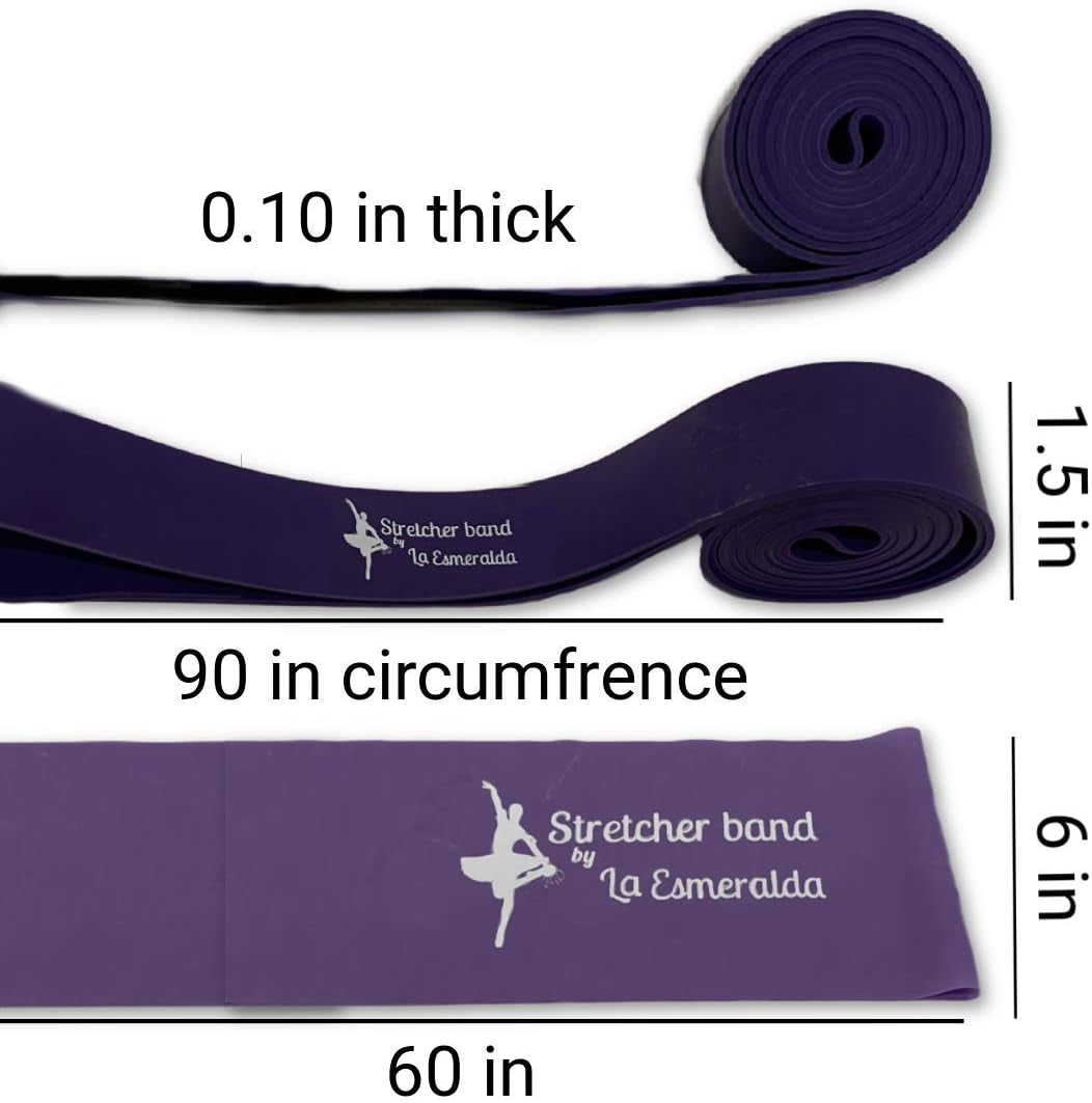 Professional Stretch Bands Set of 2 for Ballet, Dance, and Gymnastics - Resistance Bands to Enhance Flexibility, Splits, and Strength. Includes 3 Colors, Gift Box, Instruction Booklet, and Carry Bag.