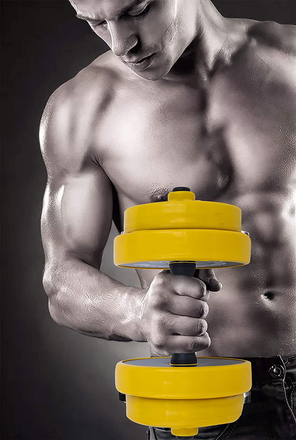 Versatile 3-in-1 Weight Training Set: Adjustable Dumbbells, Kettlebells, and Barbell Weights (20-70 lbs) with Non-Slip Design