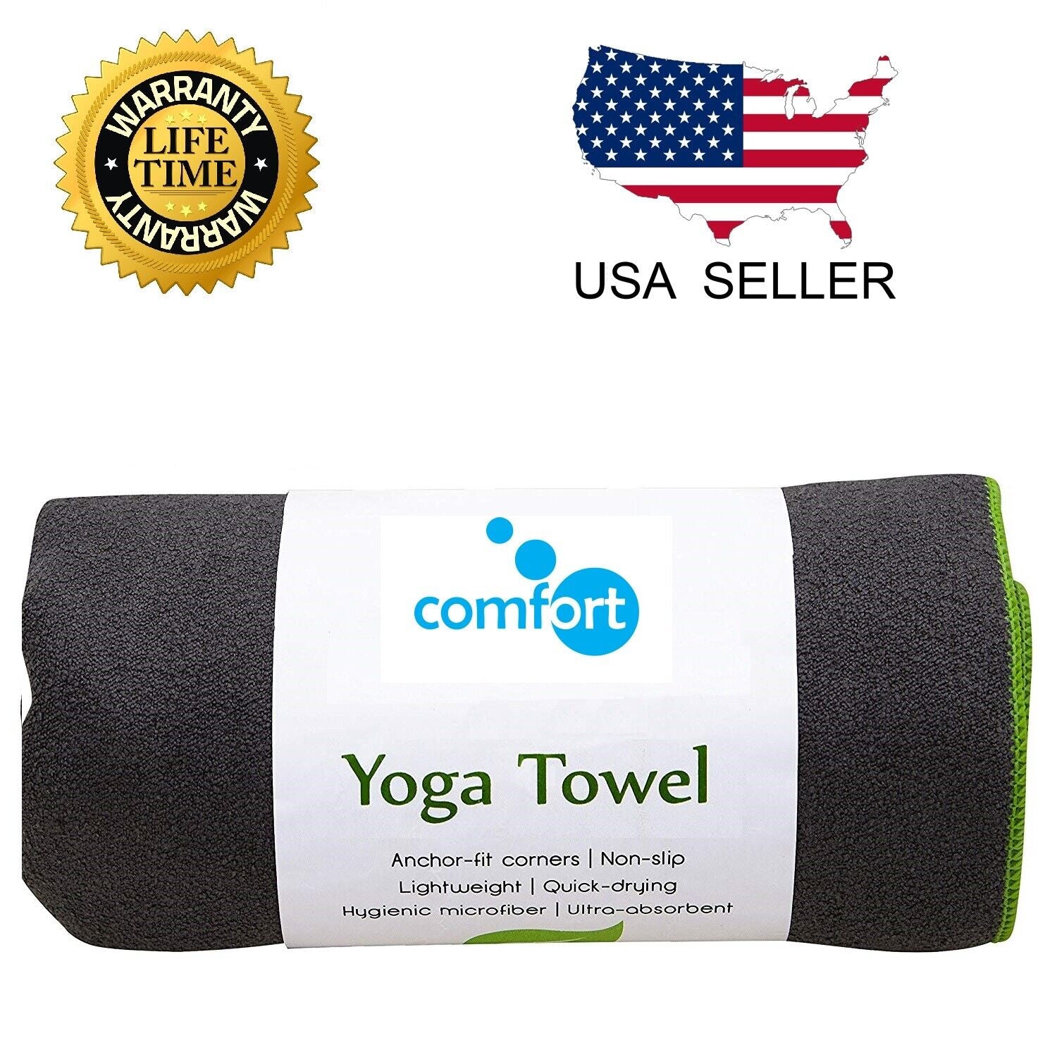Eco-Friendly Non-Slip Yoga Mat Towel - Super Soft, Sweat Absorbent, and Quick-Drying