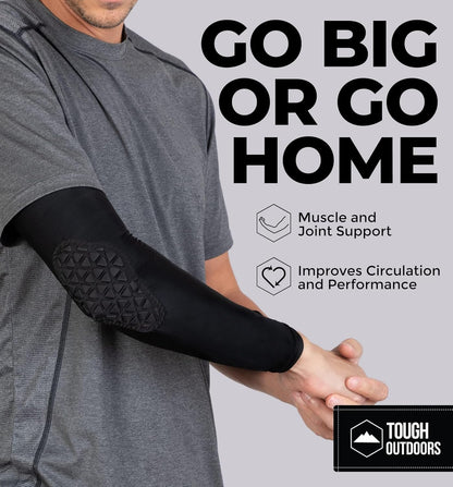 Padded Arm Sleeve for Basketball, Volleyball, and Football - Elbow Protection Gear