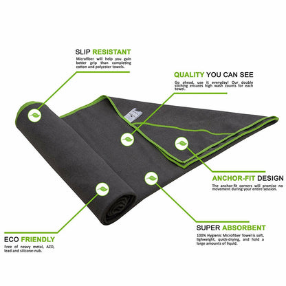 Eco-Friendly Non-Slip Yoga Mat Towel - Super Soft, Sweat Absorbent, and Quick-Drying