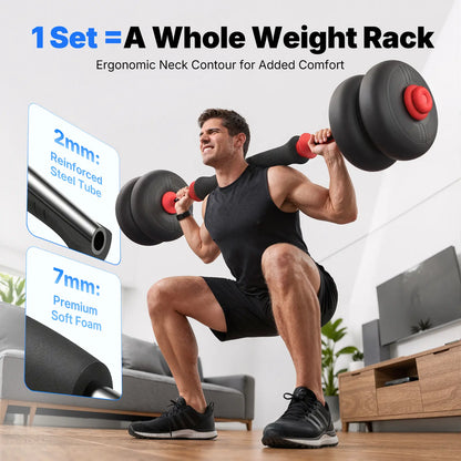 Merach 5-In-1 Dumbbell Set 4-45Lbs Adjustable, Weight Dual Safety Locks and Skin-Safe Surface, Floor-Friendly Design for Home Gym Exercise Training