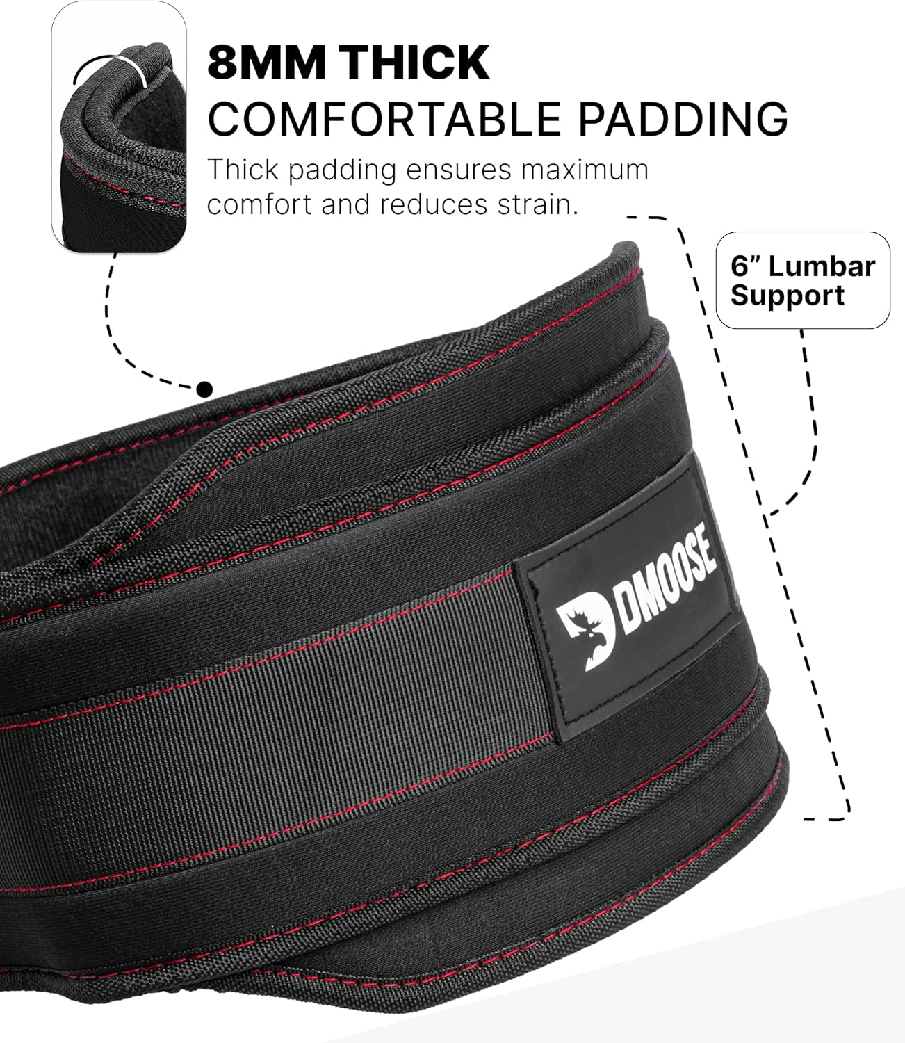 Professional Dip Belt for Weightlifting and Strength Training - 36" Heavy-Duty Steel Chain with Comfortable Neoprene Padding, Supports Up to 350 lbs