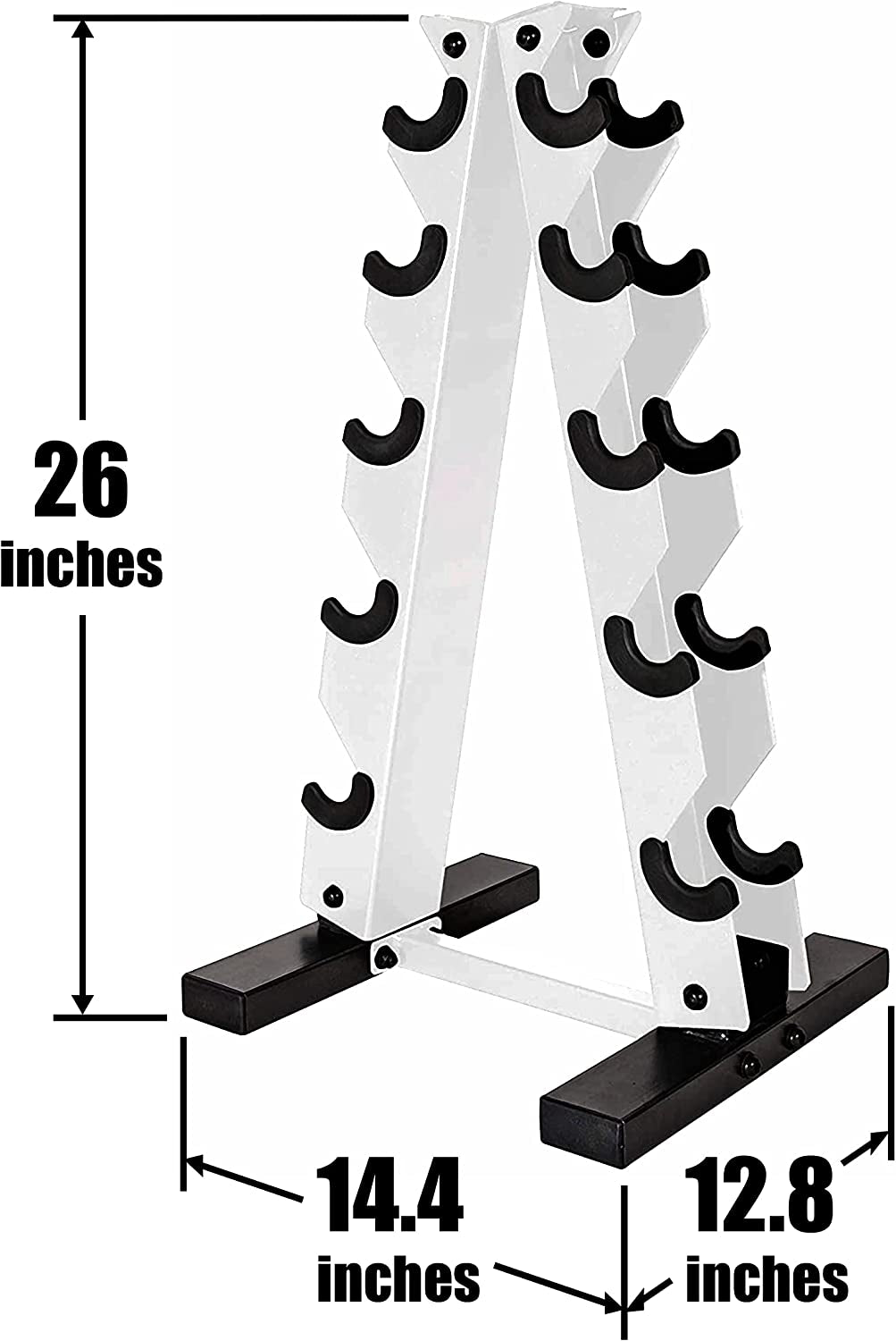 Rubber Coated Hex Dumbbell Set (5-25 lbs) with Storage Rack - Non-Slip Design for Muscle Toning, Strength Training, and Weight Loss - Available in Various Options