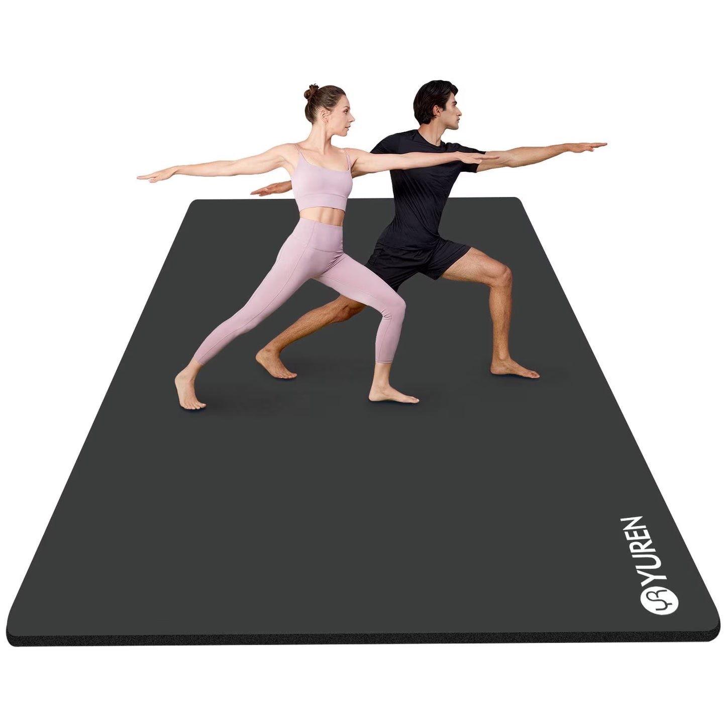 Premium Extra-Large NBR Yoga Mat - 78" x 51" x 10mm Thick for Home Gym and Stretching Workouts