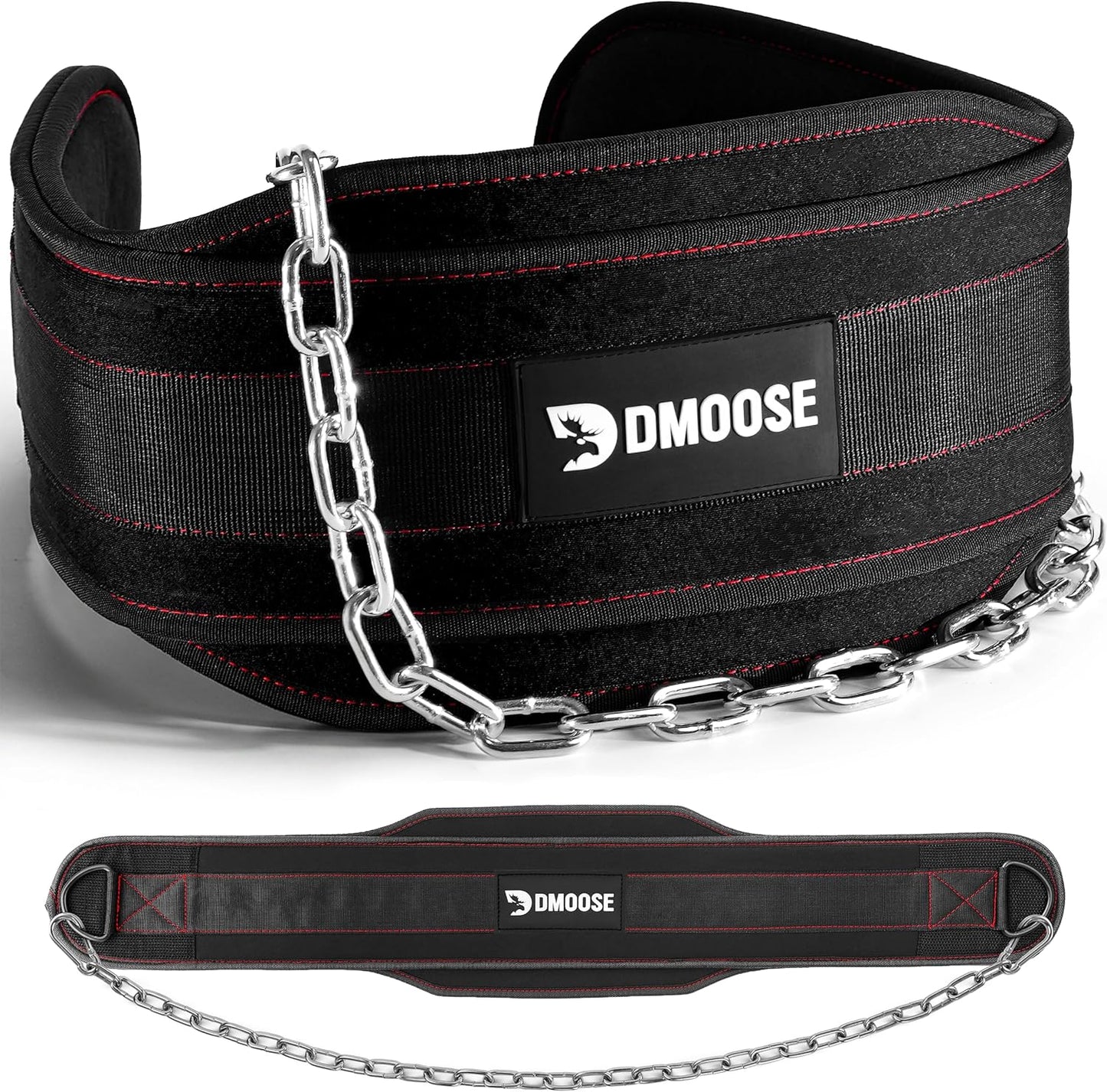 Professional Dip Belt for Weightlifting and Strength Training - 36" Heavy-Duty Steel Chain with Comfortable Neoprene Padding, Supports Up to 350 lbs