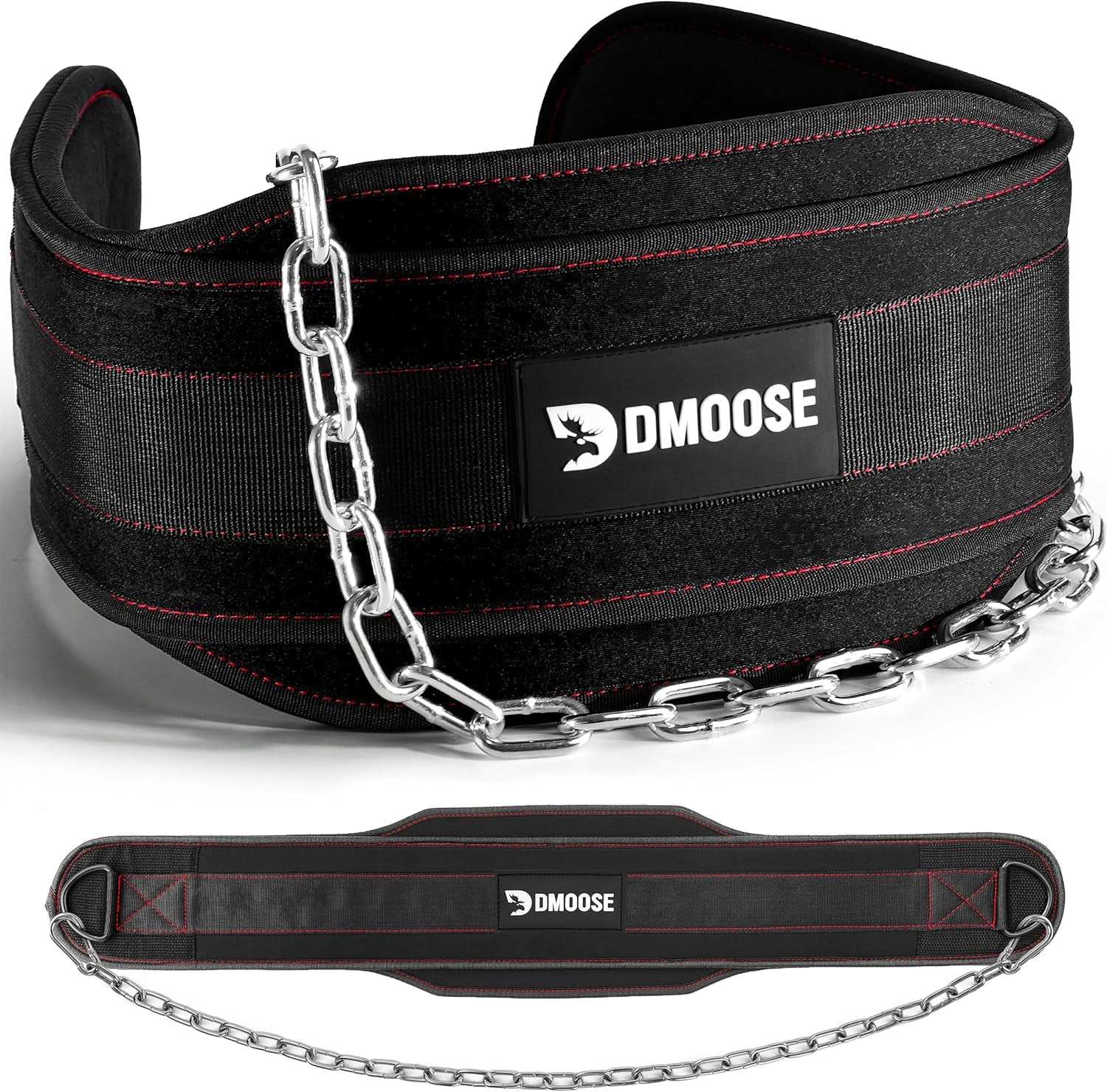 Professional Dip Belt for Weightlifting and Strength Training - 36" Heavy-Duty Steel Chain with Comfortable Neoprene Padding, Supports Up to 350 lbs