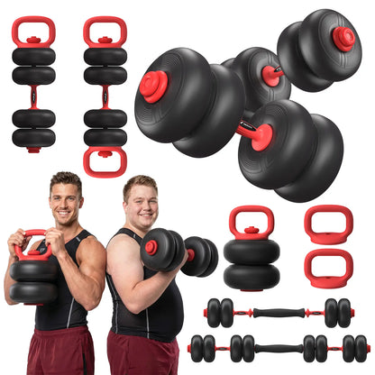 Merach 5-In-1 Dumbbell Set 4-45Lbs Adjustable, Weight Dual Safety Locks and Skin-Safe Surface, Floor-Friendly Design for Home Gym Exercise Training